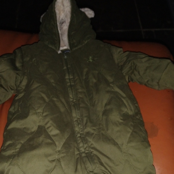 GAP Kids Quilted Olive Puffer Jacket - Picture 1 of 6